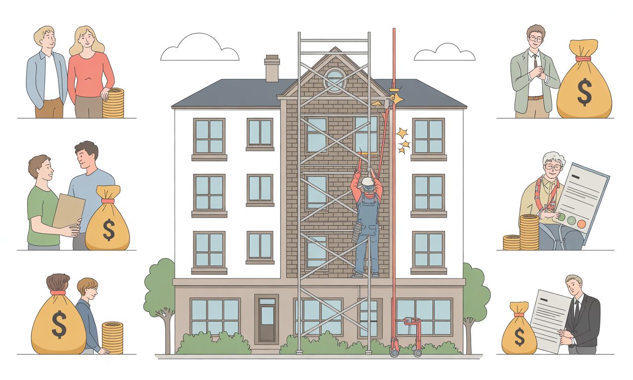 découvrez qui est responsable du paiement lors d'un ravalement de façade en copropriété et quelles sont les obligations des copropriétaires.